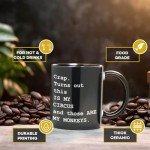 Flaskars Funny Coffee Mug for Women - Crap Turns Out This Is My Circus And These Are My Monkeys - Funny Gifts for Coworker Best Friend Mom Men - 11 oz Ceramic Tea Cup Novelty Mug