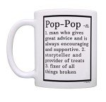 Funny Pop-Pop Mug Pop-Pop Grandpa Definition Fathers Day Mug for Pop-Pop Mug Coffee Mug Tea Cup White