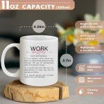 Silkwishes Work Besties Gifts for Women Work Bestie Mug 11Oz Funny Nutrition Facts Coffee Cup for Coworkers Birthday Women Day Goodbye Gifts for Coworkers
