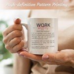 Silkwishes Work Besties Gifts for Women Work Bestie Mug 11Oz Funny Nutrition Facts Coffee Cup for Coworkers Birthday Women Day Goodbye Gifts for Coworkers