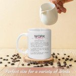 Silkwishes Work Besties Gifts for Women Work Bestie Mug 11Oz Funny Nutrition Facts Coffee Cup for Coworkers Birthday Women Day Goodbye Gifts for Coworkers