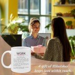 Silkwishes Work Besties Gifts for Women Work Bestie Mug 11Oz Funny Nutrition Facts Coffee Cup for Coworkers Birthday Women Day Goodbye Gifts for Coworkers