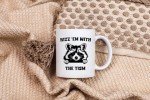 Rizz 'Em With The Tism Mug - Funny Raccoon Meme Gag Gifts For For Men Women Boyfriend Girlfriend - Autism Awareness Birthday Present For Him Her Best Friend - 11oz White Coffee Tea Cup