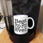 ThisWear Father's Day Gift for Grandpa Best Pop-Pop Ever Gift 11oz Ceramic Coffee Mug with Handle White