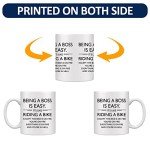 Shqiueos Funny Boss Gifts for Women Men Mug 11 Oz, Boss Day Appreciation Gifts, Bosses Office Present, Coworkers Leader Principal Christmas Coffee Cup