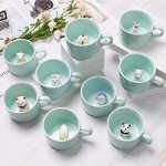 Jeuhoue Chick Ceramic Cup Hidden 3D Animal Inside Mug,8 oz, Lovely Mug for Christmas, Birthday, Valentine's Day Gifts, Surprise Gifts for Friends and Families (Chick 8oz)