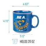 Silver Buffalo Ted Lasso Be a Goldfish Ceramic Camper Mug, 20 Ounces