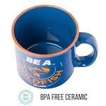 Silver Buffalo Ted Lasso Be a Goldfish Ceramic Camper Mug, 20 Ounces