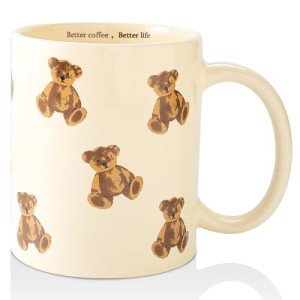 FableKnot Cute Teddy Bear Coffee Mug- Cartoon Bear Cups-Adorable Gifts for Kids and Women-Ceramic Mug for Home, Office-Perfect for Animal Lovers, Teachers, Parents-11OZ