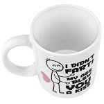 Fart / Kiss Coffee Mug, 11oz - Fairly Odd Novelties - Funny Novelty Gag Coffee Tea Cup Gift