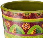 Tunisian Sunset 18 oz. Ceramic Mugs, Set of 4 – Multicolor Boho Coffee & Tea Cups with Bold Folk Art Patterns, Microwave & Dishwasher Safe, Eclectic Kitchen Gift Set for Beverage Lovers