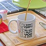 Fart / Kiss Coffee Mug, 11oz - Fairly Odd Novelties - Funny Novelty Gag Coffee Tea Cup Gift