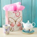 Christian Art Gifts Botanic Purple Butterfly Ceramic Coffee Mug Inspirational Coffee Cup for Women & Men 12 oz. Lead-free Microwave and Dishwasher Safe Coffee Mug with Bible Verse: Blessed - Jer. 17:7