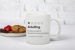 Adulting 1-Star Review Funny Coffee Mug - Funny Adult Humor Gag Gift Idea for Men, Him, Husband Wife - Hilarious Birthday Present for Best Friend, Coworker, Men and Women - 11 oz White Tea Cup