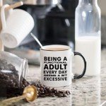 Gelid Being A Functional Adult Every Day Seems A Bit Excessive Coffee Mug - Funny Office Coworker Birthday Gift Idea for Him Her – Humorous Sarcastic Present for Best Friend Men Women - 11oz Cup