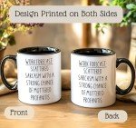 HomeBee Work Forecast Coffee Mug | Funny Coworkers Gifts for Men & Women | Ceramic Office Tea Cup | Boss, Employer, Bestfriend Gag Gifts for Birthdays, Thanksgiving | 11 oz (White - Black)