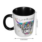 Yrebyou Cow Coffee Mug 11oz Ceramic Tea Cup for Women Men Birthday Christmas Gifts Office Home Microwave Funny Novelty