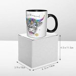 Yrebyou Cow Coffee Mug 11oz Ceramic Tea Cup for Women Men Birthday Christmas Gifts Office Home Microwave Funny Novelty