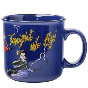 Silver Buffalo Disney Hocus Pocus Tonight We Fly Broom Squad Ceramic Camper Mug, 20 Ounces