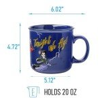 Silver Buffalo Disney Hocus Pocus Tonight We Fly Broom Squad Ceramic Camper Mug, 20 Ounces