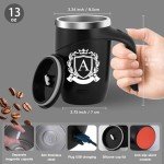 Magnetic Stirring Coffee Mug Stainless Insulated Cup Men White Elephant Adults Christmas Funny Unique Office Party Teacher Co Worker Colleague Farewell Male Boss Coworker Work Leaving Goodbye Gifts