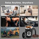 Magnetic Stirring Coffee Mug Stainless Insulated Cup Men White Elephant Adults Christmas Funny Unique Office Party Teacher Co Worker Colleague Farewell Male Boss Coworker Work Leaving Goodbye Gifts
