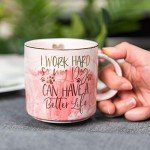 Dog Mom Gifts for Women - Dog Lover Gift for Mom, Girlfriend, Wife, Sister, Aunt, Best Friend, BFF - Puppy Mom Coffee Mug Presents - I Work Hard So My Dog Can Have a Better Life - 11.5oz Cup