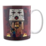 Paladone Minecraft Nether and Steve Heat Change Mug, Officially Licensed Ceramic Coffee Cup Transforms with Hot Drinks, Gaming Gift, Pop Culture Merchandise, 300 ml (10 fl oz)