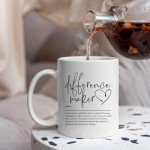 IWXYI Difference Maker Definition Mug,Boss Mug,Difference Maker Coffee Mugs 11 Ounce,Funny Coffee Mug Cups,Thank You Appreciation Gift For Teacher Boss Leader Coworker