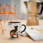 Color Changing Cat Coffee Mug 12OZ - Ceramic Heat Sensitive Cup Hot Cocoa Tea Milk Mugs Hot Drinks and beverages Unique Beautiful Holiday Christmas gift Idea for Cat lovers Furparent women mom grandma