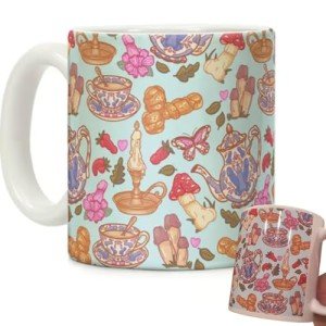 Cottage Core Coffee Mug,11 oz Funny Ceramic Gag Coffee Cups,Funny Adult Humor Drinkware Gifts for Coworker Friend Man Women