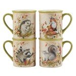 Certified International Woodland Critters 18 oz. Mugs, Set of 4