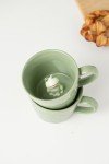 DIHOclub Frog Coffee Cup Hidden 3D Animal Inside Mug,Garden series Handmade Figurine Mugs 12OZ(Green)