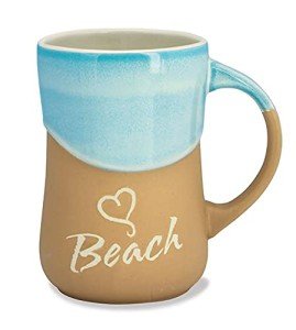 Cape Shore Decorative Wave Coffee Tea Mug Cup, Beach, Gifts for Birthday Christmas, 16 Oz