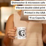 LookHUMAN Ceramic Hail Satan Coffee Mug - Possum Coffee Mugs Adult Humor, Meme Cup & Atheist Gifts, Double-sided Print Dark Humor Coffee Cup, Dishwasher Safe Novelty Coffee Mugs, Fun Coffee Cups, 11oz