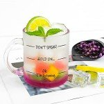 Fatbaby Don't Speak! Funny Coffee Mug 11 oz Glass,Cool Novelty Birthday Gift for Women, Wife,Mom, Daughter with Humorous Sayings Cup