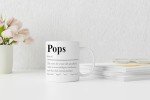 QASHWEY Pops Mug, Pop Pop Grandpa Pops Gifts from Grandkids Coffee Mug, Grandpa Mugs, Fathers Day Christmas Mugs Tea Cup Gifts for Pops PopPop Grandpas, Pops Definition Coffee Cups Ceramic 11oz