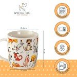 SPOTTED DOG GIFT COMPANY Dog Mug, Single Coffee Mug, Cute Animal Themed Ceramic Tea Cup for Hot Drinks, Microwave & Dishwasher Safe, Decorative Kitchen Gifts for Dog Lovers - 12oz
