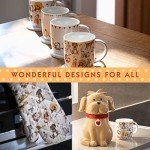 SPOTTED DOG GIFT COMPANY Dog Mug, Single Coffee Mug, Cute Animal Themed Ceramic Tea Cup for Hot Drinks, Microwave & Dishwasher Safe, Decorative Kitchen Gifts for Dog Lovers - 12oz