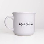 Coffee and Bible Time Ceramic Mug – 15 oz White Coffee Cup with 'Look at the Birds' Christian Artwork – Inspirational Scripture Mug – Matte Finish – Faith Gift for Women & Bible Lovers
