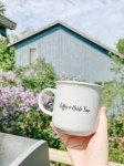 Coffee and Bible Time Ceramic Mug – 15 oz White Coffee Cup with 'Look at the Birds' Christian Artwork – Inspirational Scripture Mug – Matte Finish – Faith Gift for Women & Bible Lovers