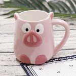 3D Ceramics Fruit/Animal Handwork Coffee Mug Water Tea Cup - Pig/Panda/Fox/Strawberry/Pineapple/Mermaid