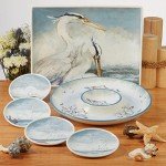 Shorebirds 18 oz. Ceramic Mugs, Set of 4 – Coastal Coffee Cups with Heron, Seagull, and Shorebird Artwork – Nature-Inspired Mugs for Hot Beverages, Breakfast, Gifting, or Display