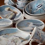 Shorebirds 18 oz. Ceramic Mugs, Set of 4 – Coastal Coffee Cups with Heron, Seagull, and Shorebird Artwork – Nature-Inspired Mugs for Hot Beverages, Breakfast, Gifting, or Display