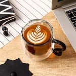 Phitihui Cat Mugs, Double Wall Glass Cute Coffee Tea Cup, Graduation Valentines Mothers Day Easter Halloween Christmas Gifts for Women Wife Mum Her Girl Teacher Friend, Birthday Present Idea