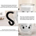 Phitihui Cat Mugs, Double Wall Glass Cute Coffee Tea Cup, Graduation Valentines Mothers Day Easter Halloween Christmas Gifts for Women Wife Mum Her Girl Teacher Friend, Birthday Present Idea