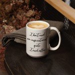 “I Need Coffee” Coffee Mug; Cool 15 oz White Ceramic Cup with a Funny Slogan; Great Unique Birthday or Novelty Gift