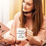 “I Need Coffee” Coffee Mug; Cool 15 oz White Ceramic Cup with a Funny Slogan; Great Unique Birthday or Novelty Gift
