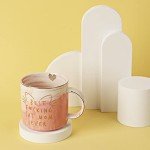 Cat Mom Gifts for Women - Crazy Cat Lady Coffee Mug Gift for Kitten Lover Mom, Daughter, Sister, Aunt, Wife, Best Friends, BFF, Coworkers, Her - Best Mom Ever - Pink Marble Mug, Ceramic 11.5oz Cup