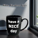 YOETTE Funny Gifts for Women Men Him Her Husband Wife Mom Dad Friend 13.5 oz Coffee Mug White Elephant Gifts for Adults Birthday Gag Gift Anniversary Black Cup Present